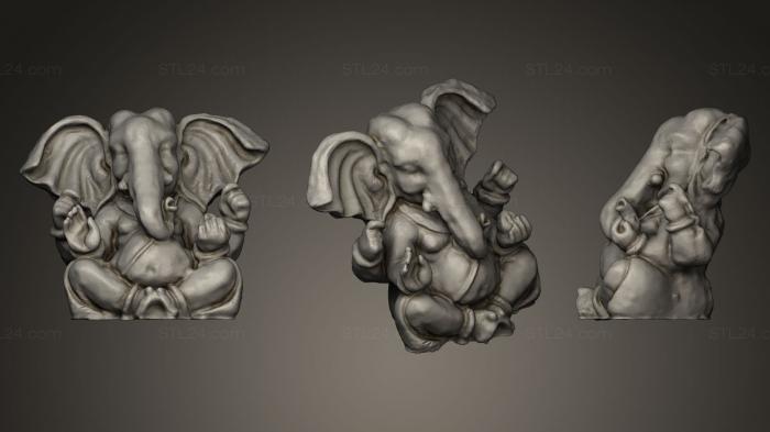 Статуэтки животных (Ганеша, STKJ_0292) 3D модель для ЧПУ станка